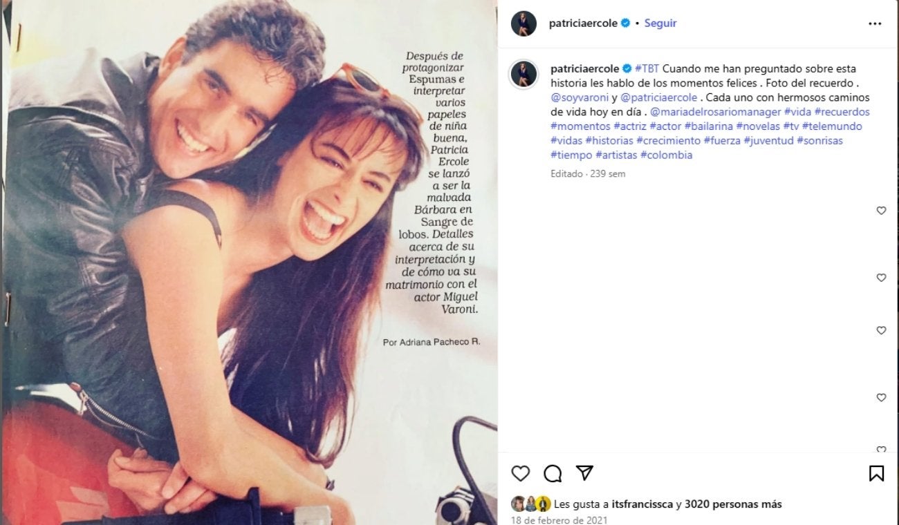 Así luce hoy PATRICIA ÉRCOLE, exesposa de Miguel Varoni