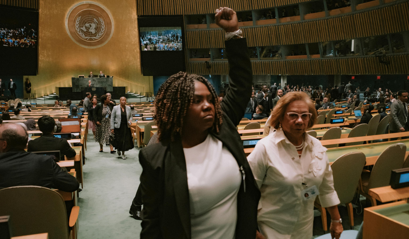 Delegación colombiana abandona la Asamblea General de la ONU durante el discurso de Netanyahu en protesta por genocidio en Gaza.