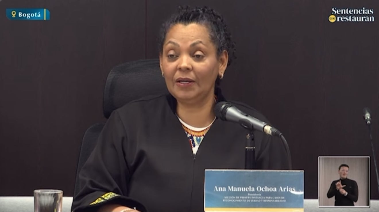 Magistrada de la JEP Ana Manuela Ochoa