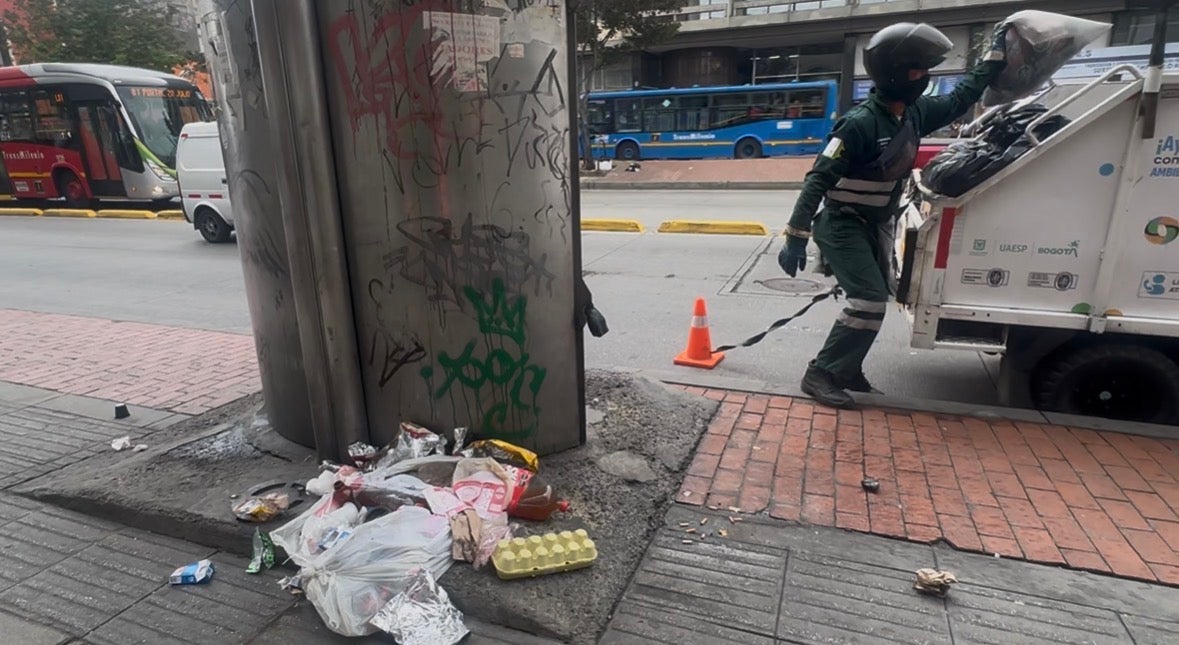 Basuras en el centro de Bogotá