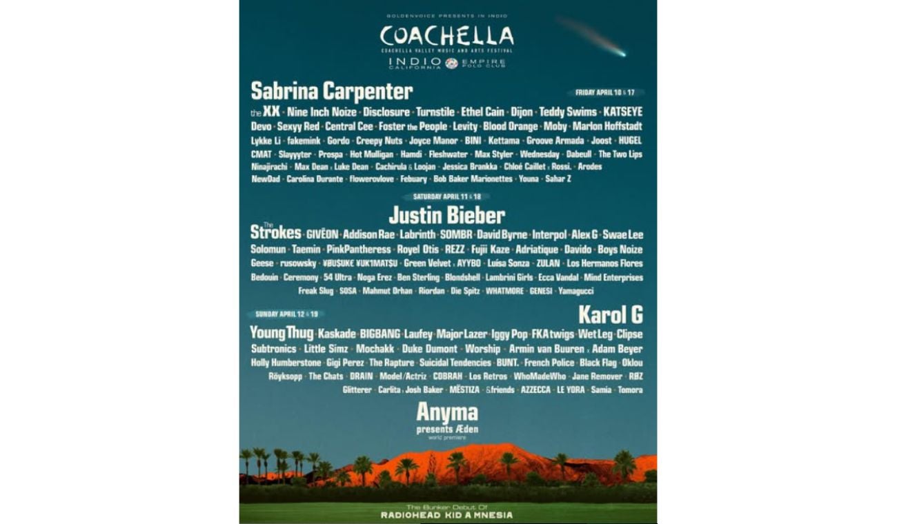 Lineup Coachella 2026