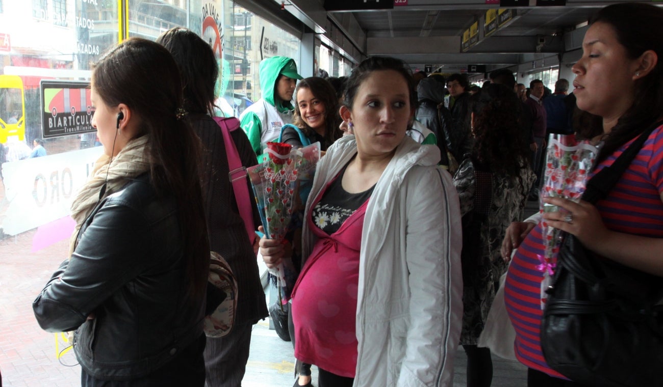 Mujeres en Transmilenio