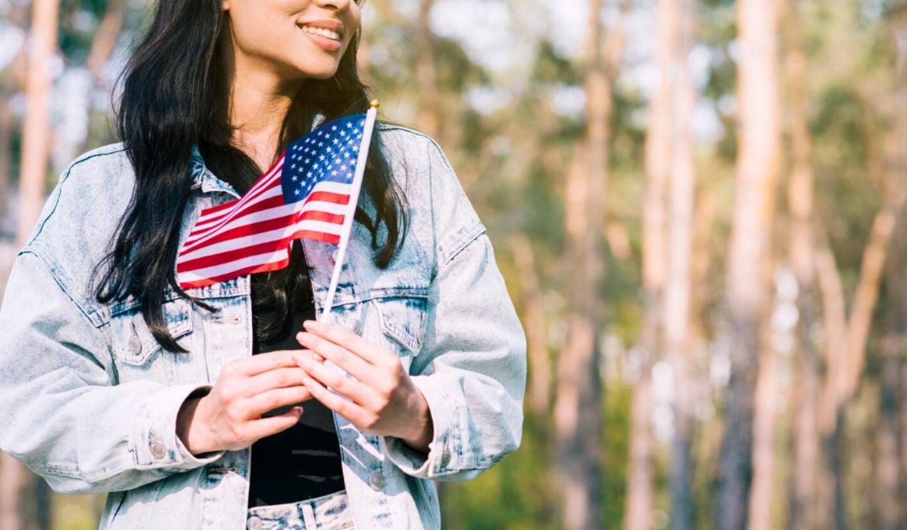 Bandera de Estados Unidos visa