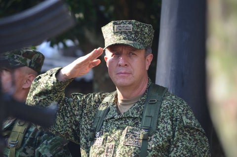 Almirante Francisco Cubides, comandante de las Fuerzas Militares