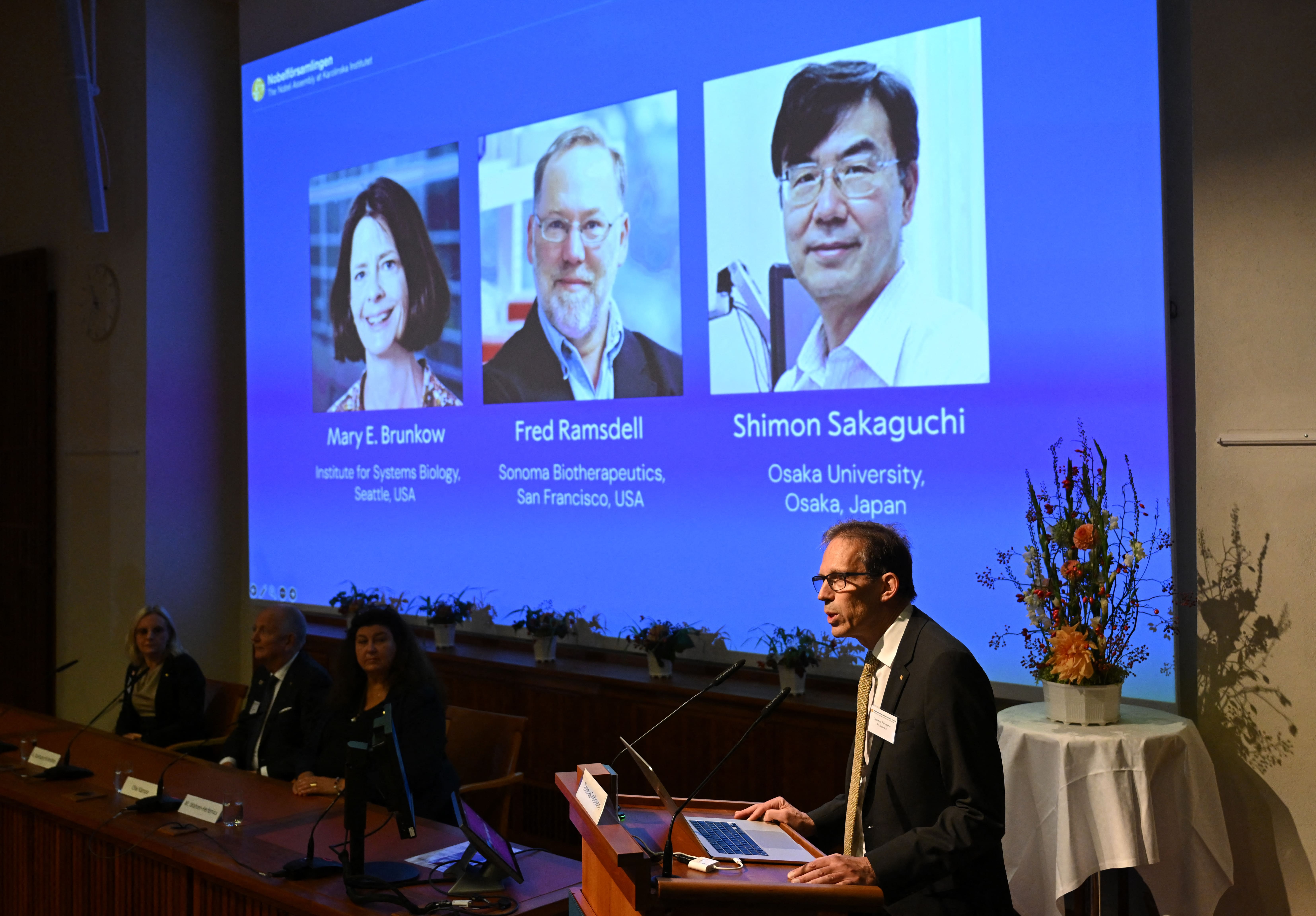 Mary E. Brunkow, Fred Ramsdell y Shimon Sakaguchi, ganadores del Nobel de Medicina 2025