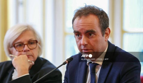 Sébastien Lecornu y la ministra Catherine Vautrin