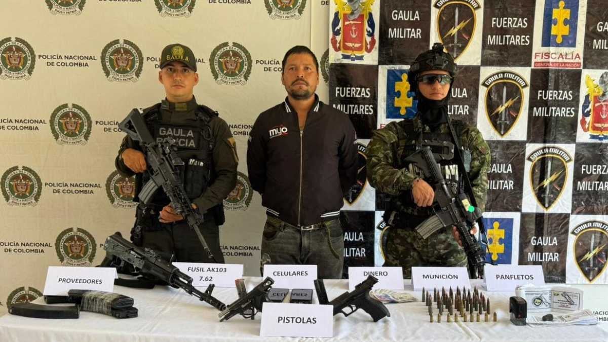 Capturado en Roncesvalles alias 'Arley', segundo cabecilla de finanzas de las disidencias de las Farc en el Tolima. Extorsionaba a agricultores y comerciantes.