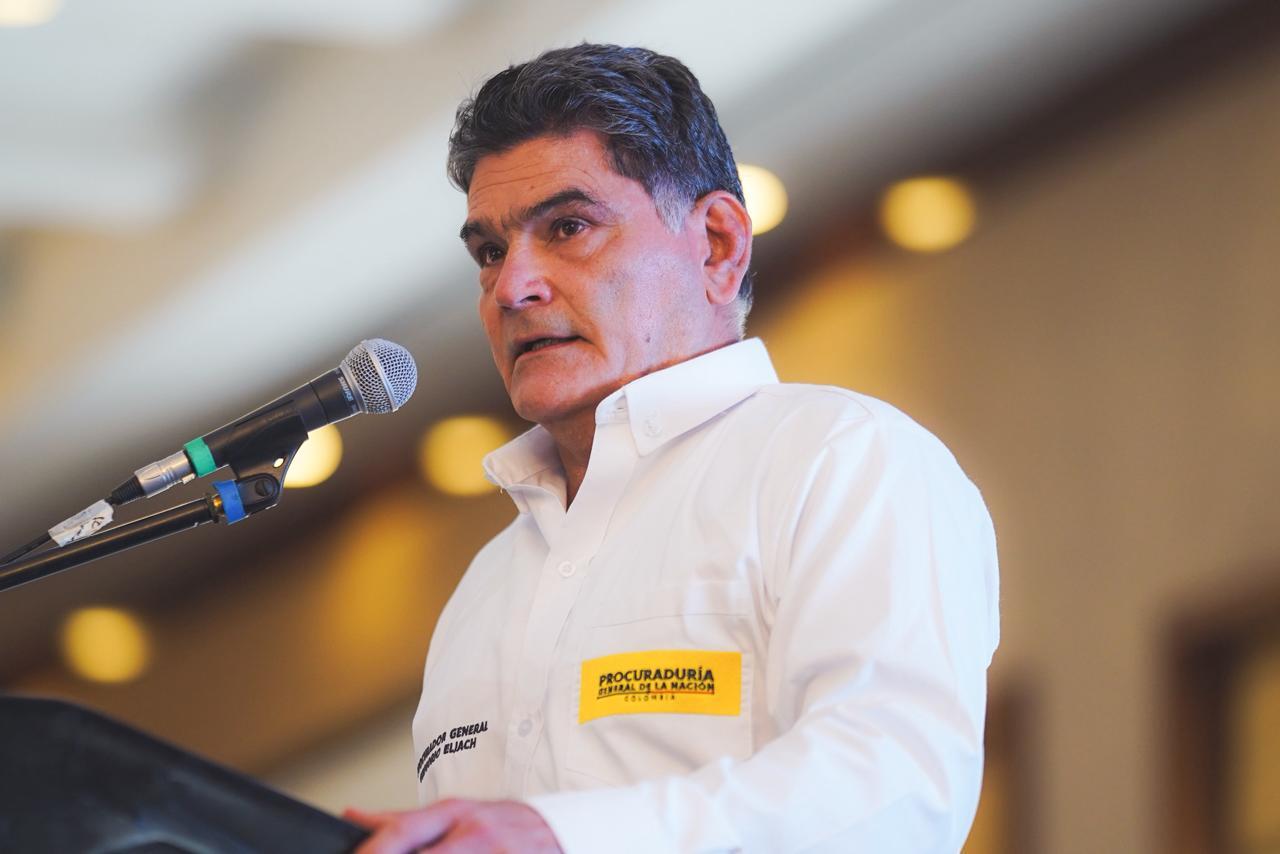 El procurador general, Gregorio Eljach, en un evento con las procuradurías regionales el 15 de octubre.
