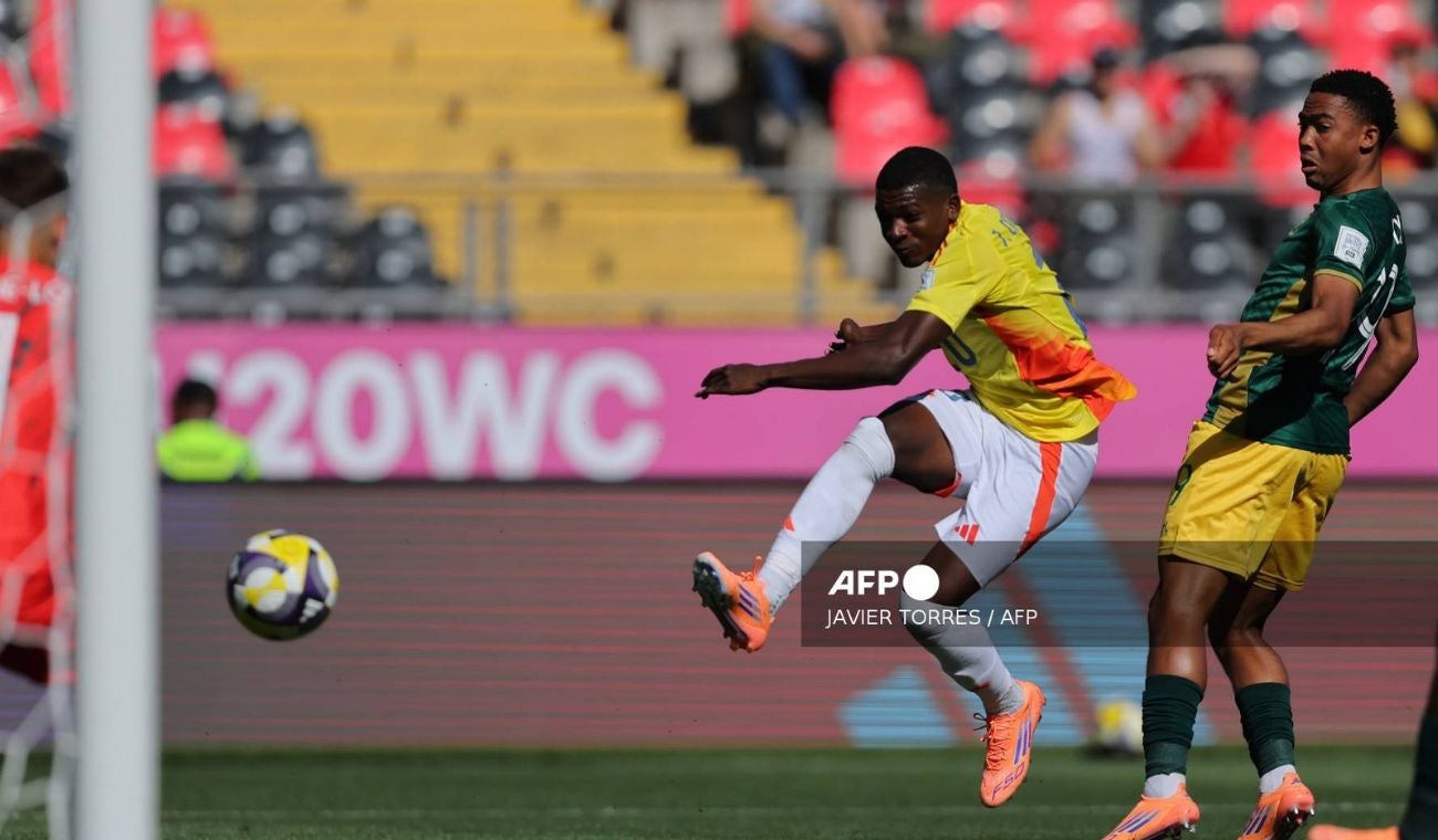 gol de Joel Canchimbo en Colombia vs Sudáfrica