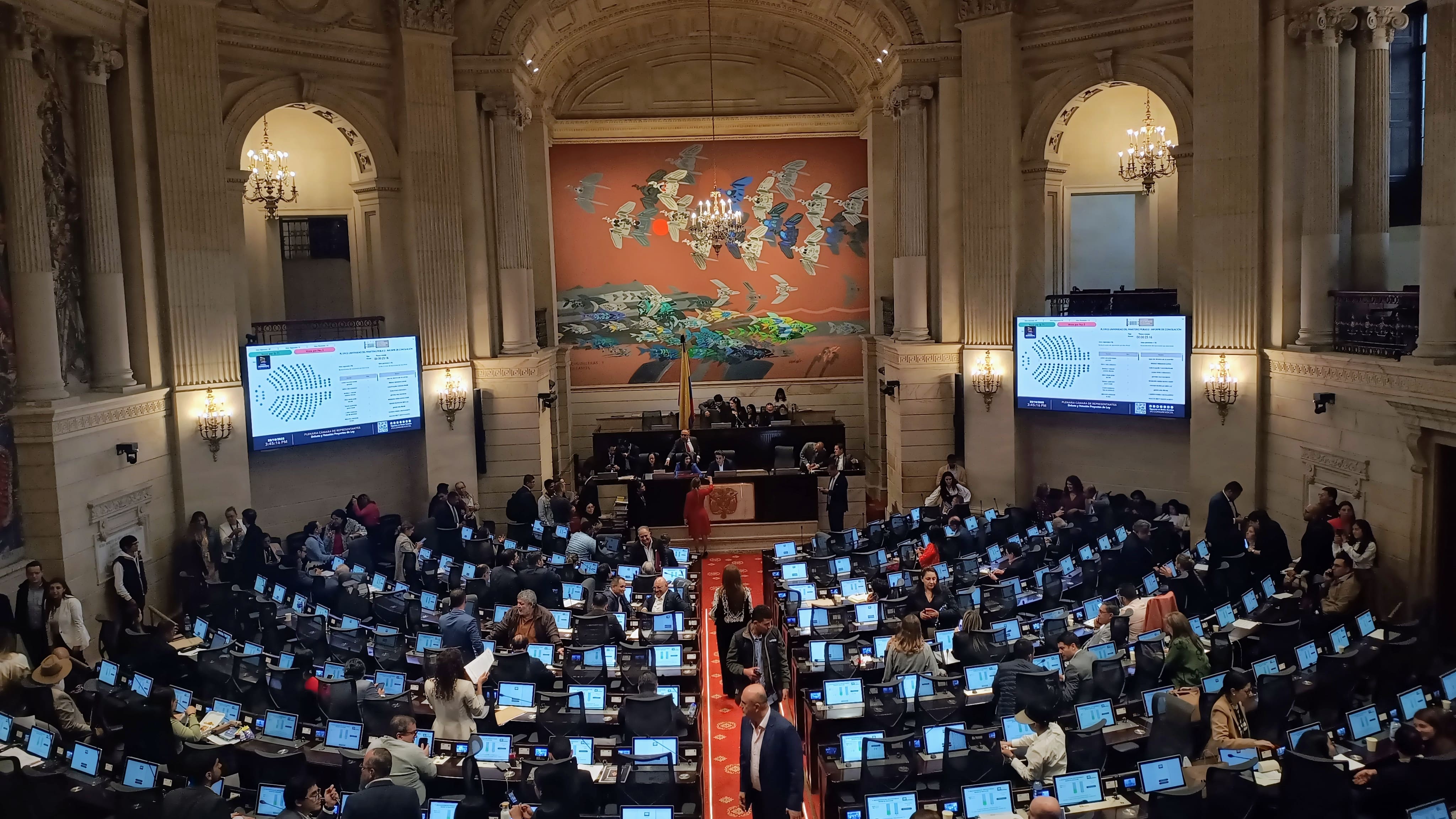 Salón Elíptico del Congreso, lugar de la plenaria de la Cámara de Representantes