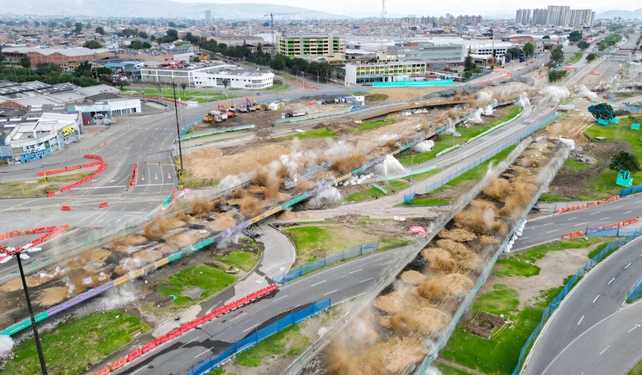 Implosión de puentes en Puente Aranda marca inicio de proyecto vial clave para Bogotá