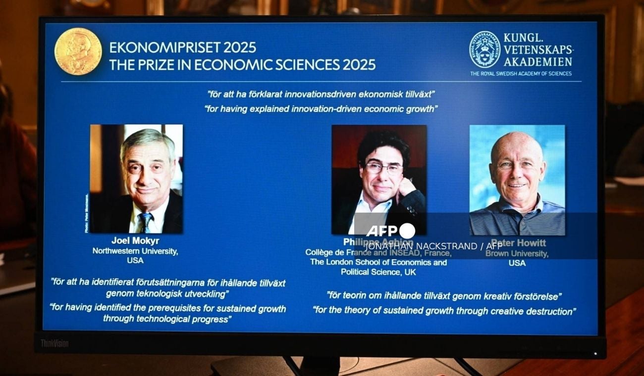 Nobel de Economía 2025 reconoce a Mokyr, Aghion y Howitt por explicar la innovación económica