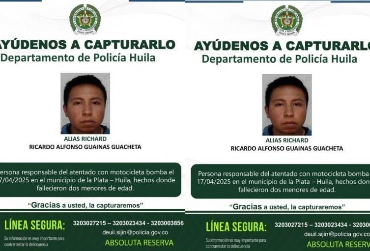 Alias “Richard” quien dejó la moto bomba en La Plata, Huila
