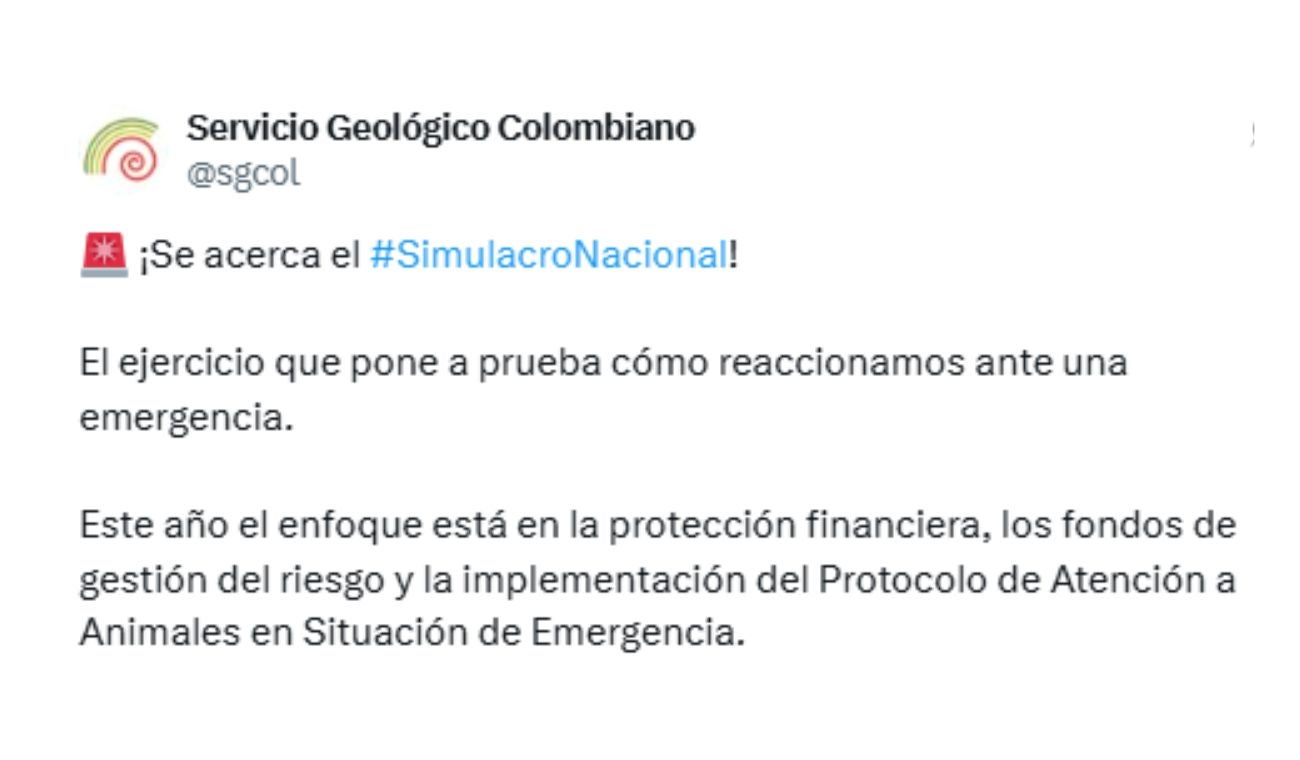 Simulacro Nacional en Colombia 2025: FECHA, HORA y quiénes deben participar