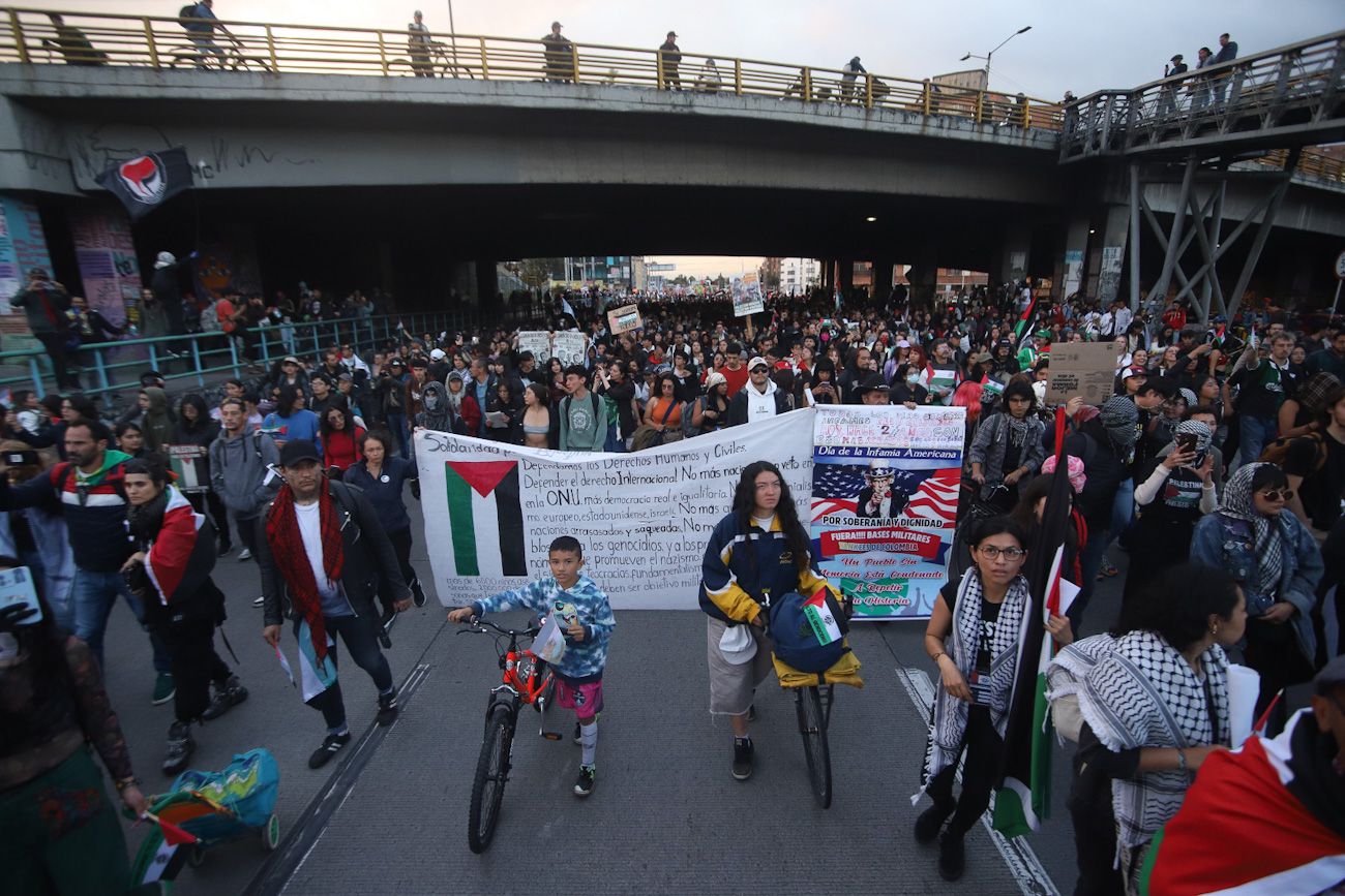 Protesta propalestina del gobierno