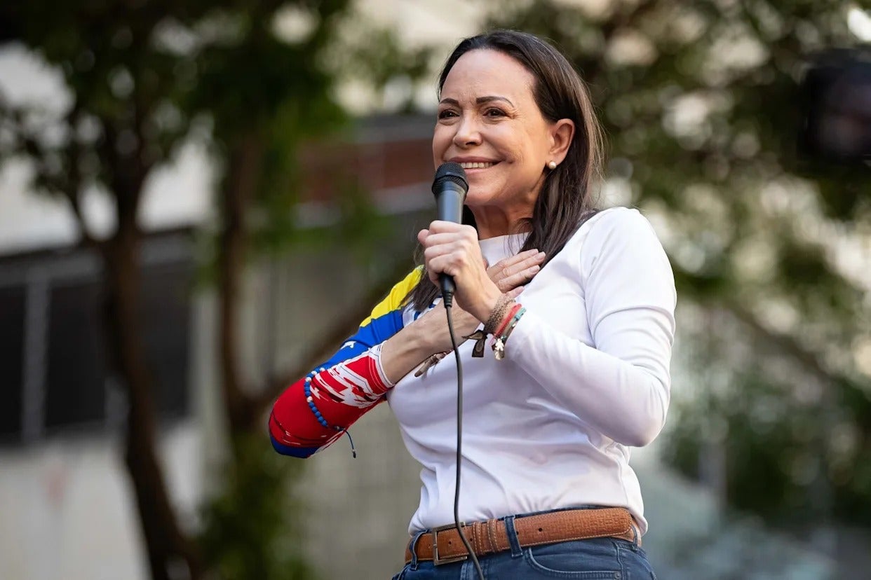 La líder opositora de Venezuela María Corina Machado.