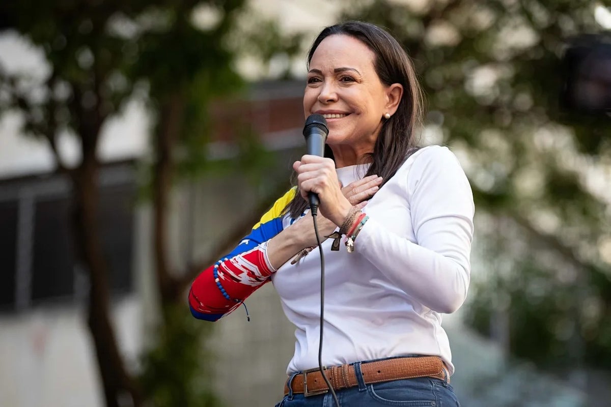 La líder opositora de Venezuela María Corina Machado.