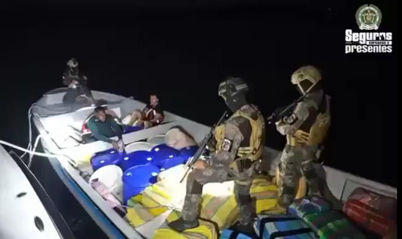 Incautación de droga en el Pacífico.