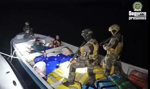 Incautación de droga en el Pacífico.