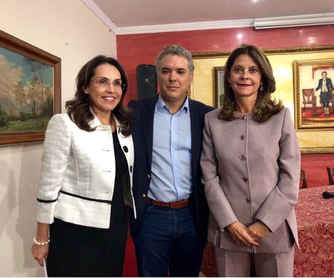 Viviane Morales e Iván Duque