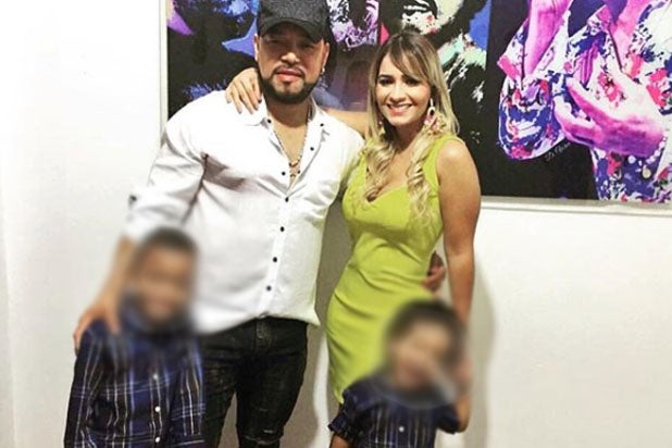 Yader Romero, Anny Sarmiento y sus hijos