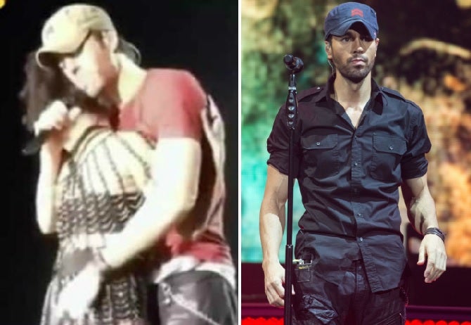 Enrique Iglesias, en polémica por sobrepasarse con una mujer en concierto