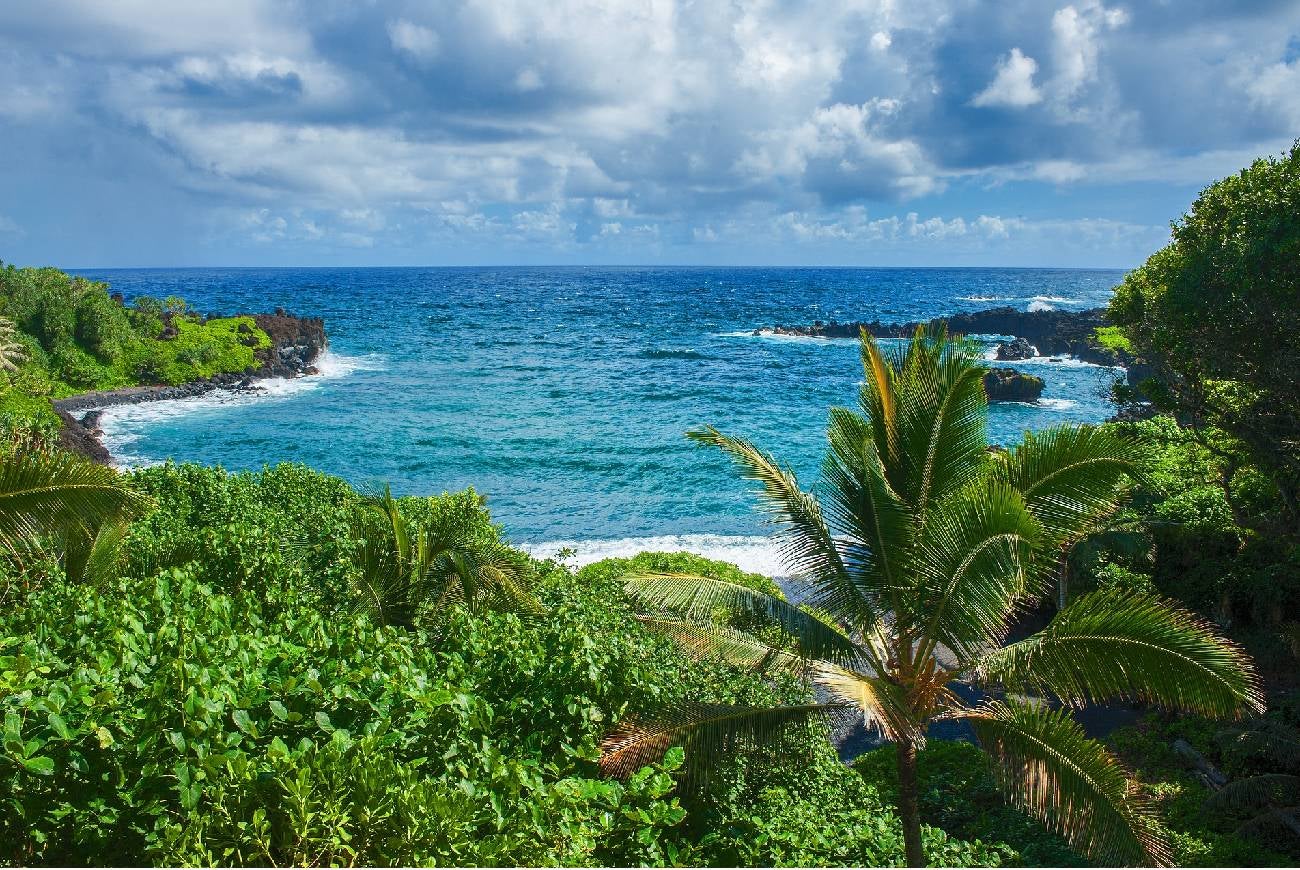 vista de la hermosa playa Maui