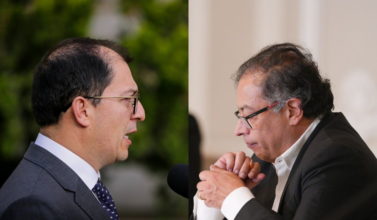 El fiscal Francisco Barbosa y el presidente Gustavo Petro