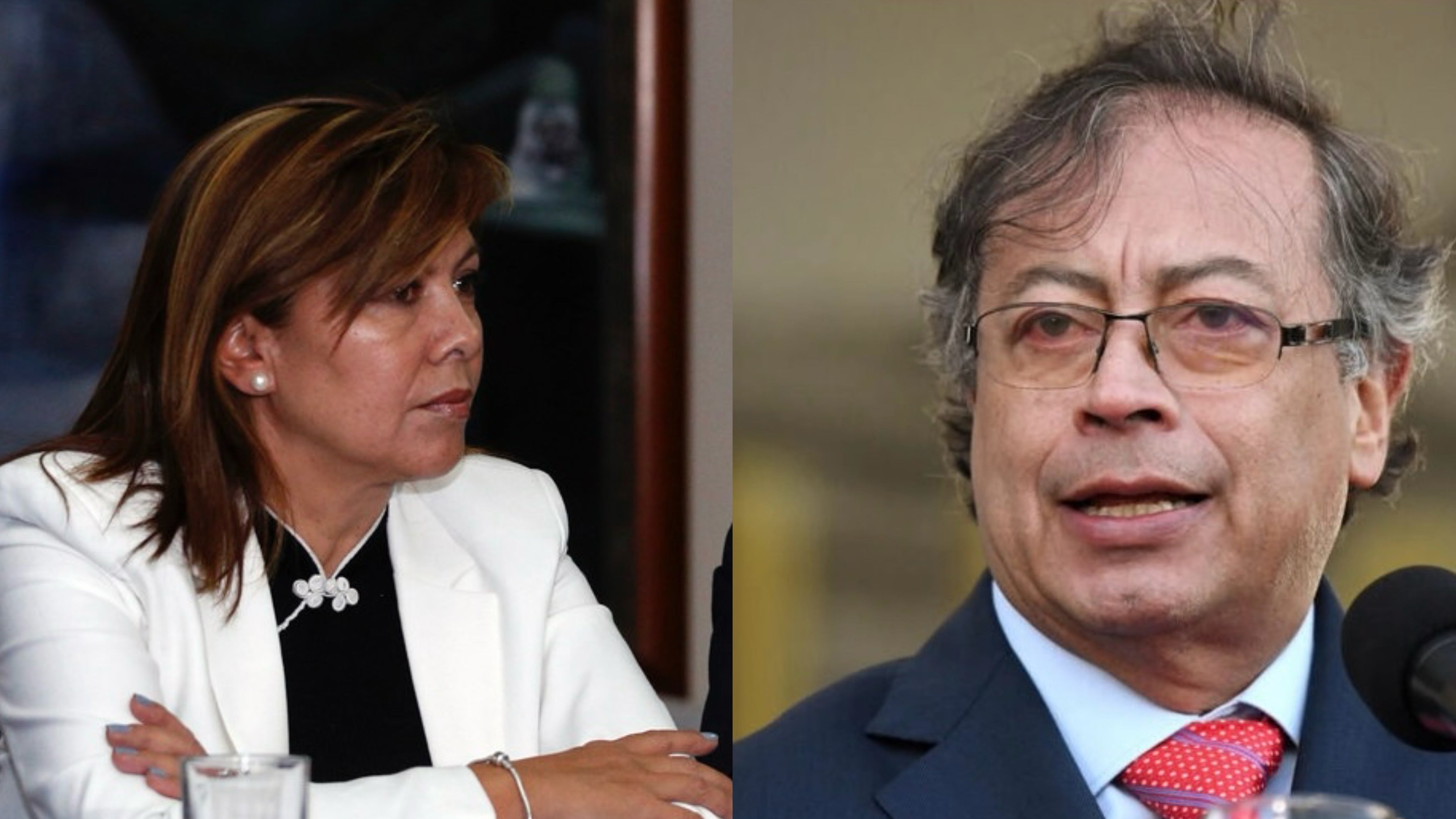 Luz Adriana Camargo y Gustavo Petro