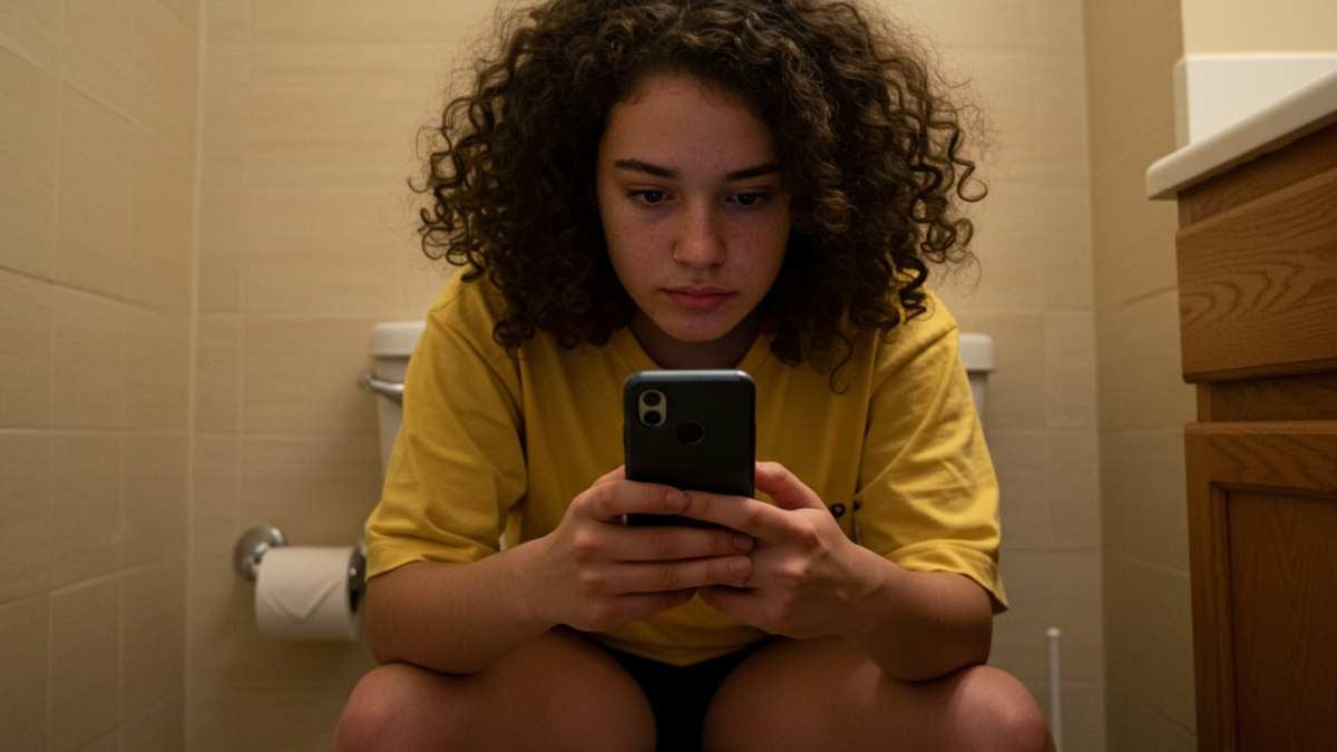 Pasar mucho tiempo en el baño es malo Pasar mucho tiempo en el baño es malo