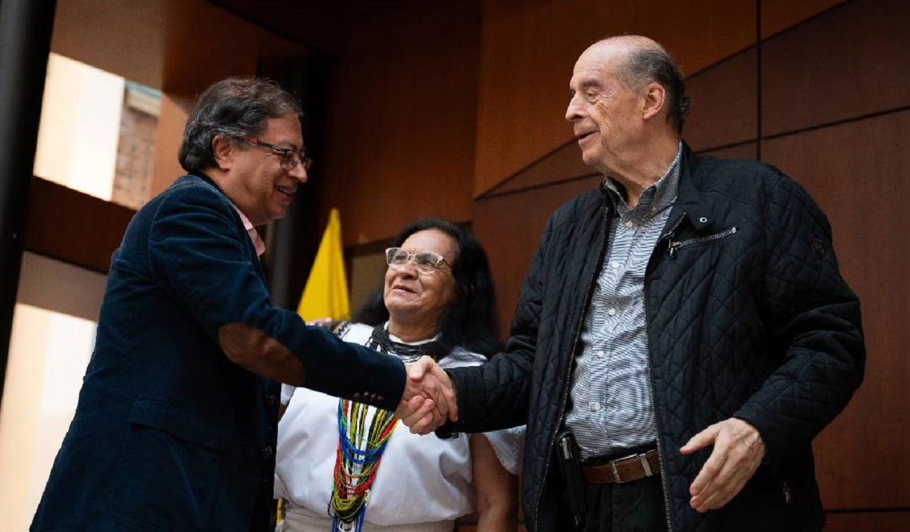 Álvaro Leyva y el presidente Petro