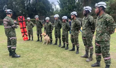 Soldados rescatistas del Ejército 