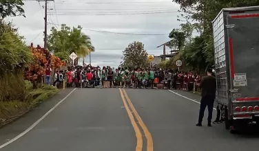 Bloqueo indígena vía Medellín Urabá