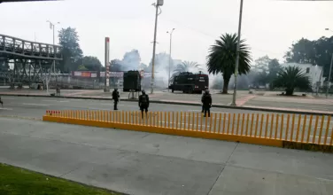 La vicerrectora de la Universidad Nacional, Carolina Jiménez, confirma salida ordenada de personas pertenecientes al Congreso de los Pueblos del campus universitario el sábado 18 de octubre