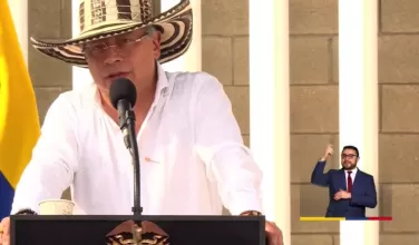 Petro en la inauguración de la Universidad del Sinú en Montería.