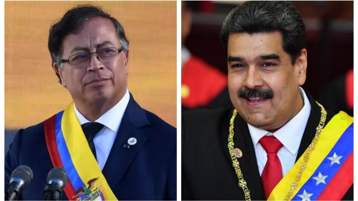 Gustavo Petro y Nicolás Maduro