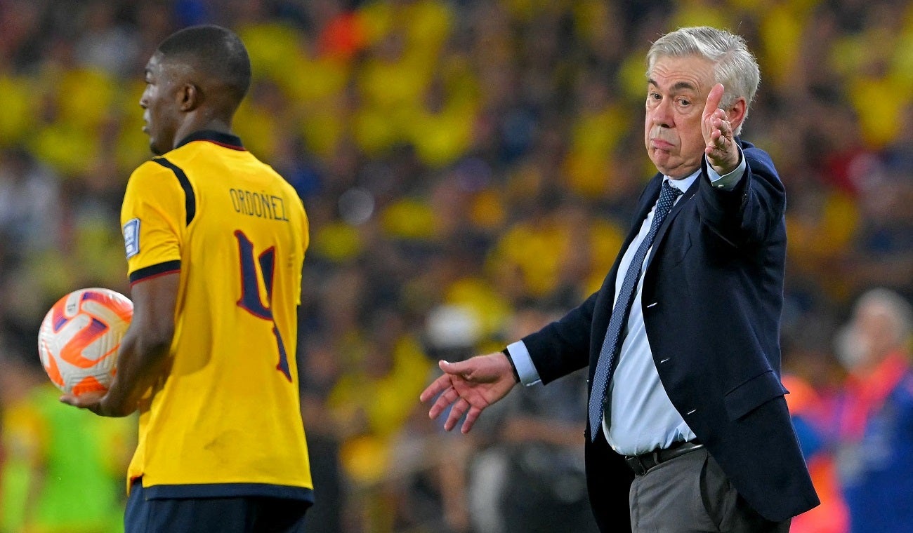 Carlo Ancelotti, en debut con Brasil ante Ecuador