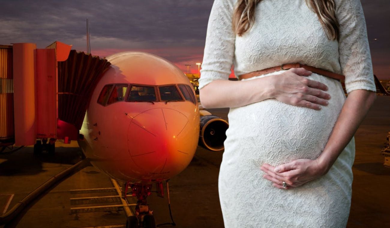 妊娠の数週間は飛行機で移動することができました