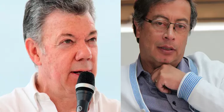 Juan Manuel Santos y Gustavo Petro Juan Manuel Santos y Gustavo Petro