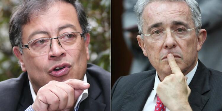 Gustavo Petro y Álvaro Uribe, en permanente enfrentamiento.