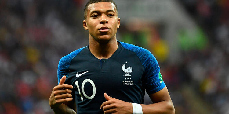 Kylian M'bappe durante la final Francia - Croacia del Mundial Rusia 2018