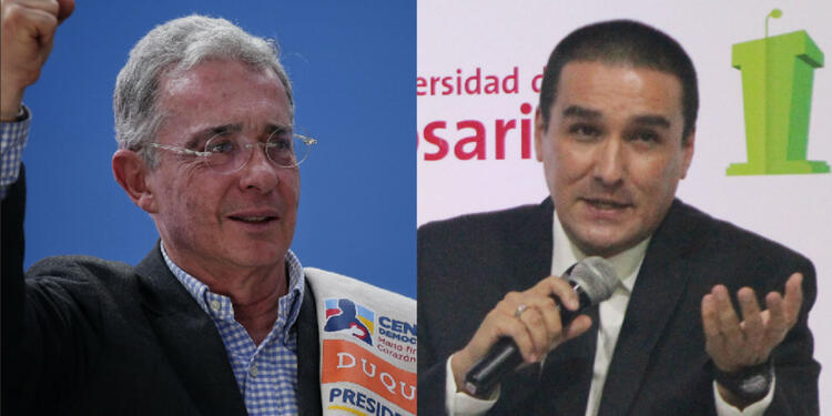 El senador Álvaro Uribe y el caricaturista Matador, duramente enfrentados