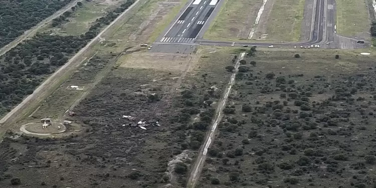 Zona del accidente de avión en Durango, México