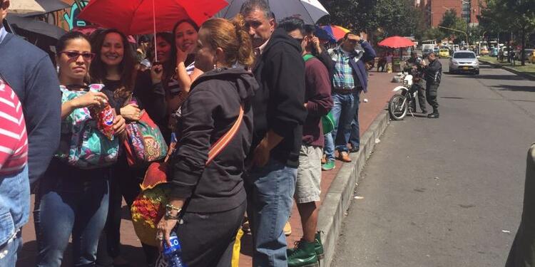 Filas en la Cancillería