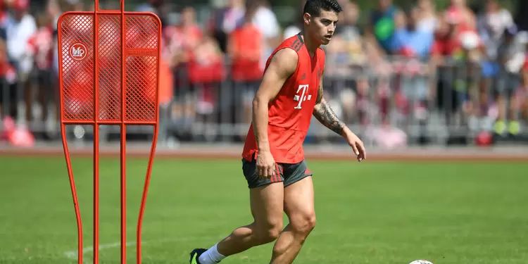 James Rodríguez retomó entrenamientos con el Bayern Múnich