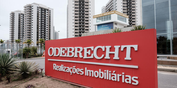 Una valla de Odebrecht en Río de Janeiro (Brasil)