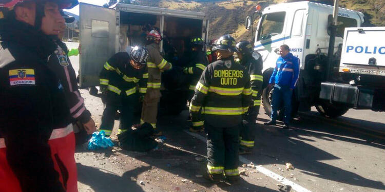 Las imágenes luego del accidente en Quito