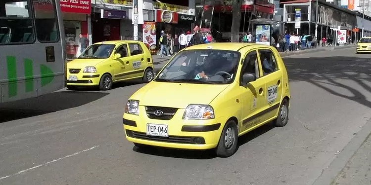 Taxi en Bogotá.