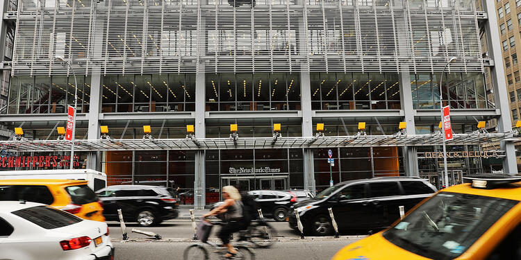 La sede de The New York Times en Nueva York