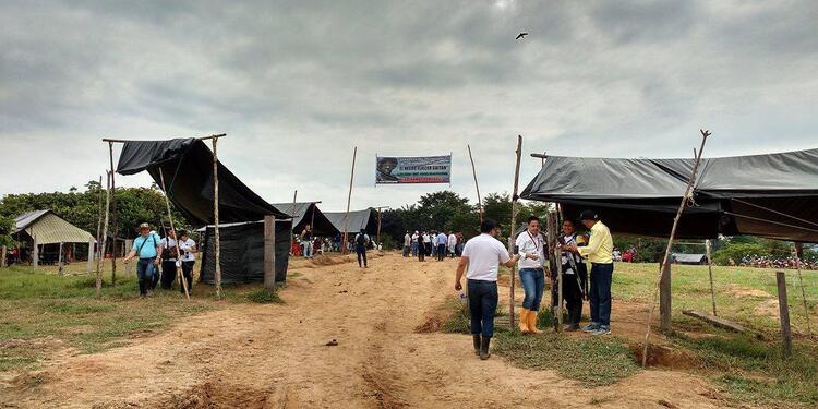 Zona de Reincorporación de las Farc en la vereda Caño Indio en Tibú, Norte de Santander